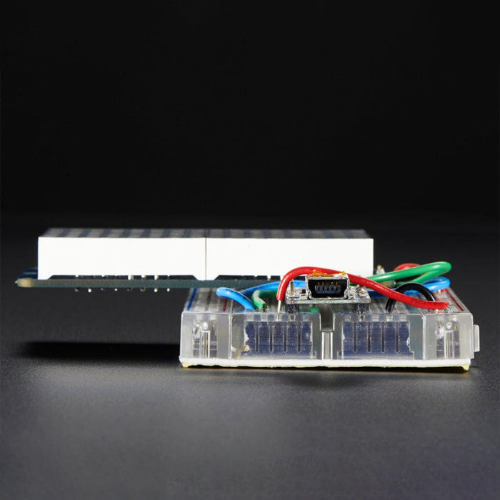 16 x 8 1.2" LED Matrix + Backpack - Ultra Bright Square Amber LEDs by Adafruit - The Pi Hut