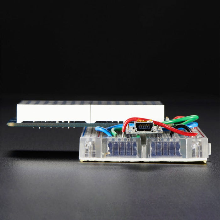 16 x 8 1.2" LED Matrix + Backpack-Ultra Bright Round Orange LEDs by Adafruit - The Pi Hut