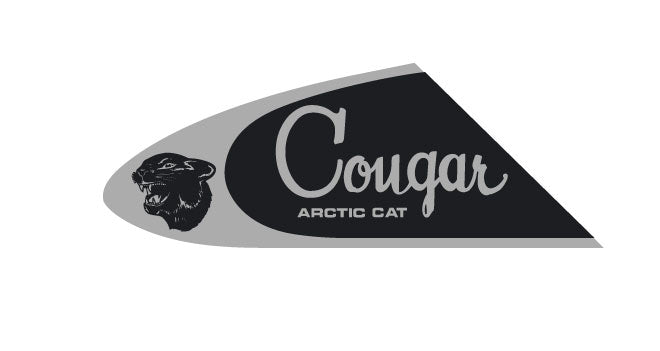 1967-68-69 Arctic Cat Cougar Dash Logo Chrome Decal