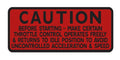 1970, 1971 Arctic Cat Caution Chain Case Decal