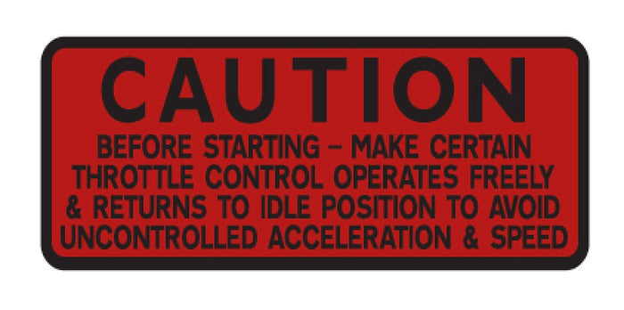 1970, 1971 Arctic Cat Caution Chain Case Decal