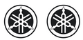 1970-76 Yamaha Fork Logo White Decal