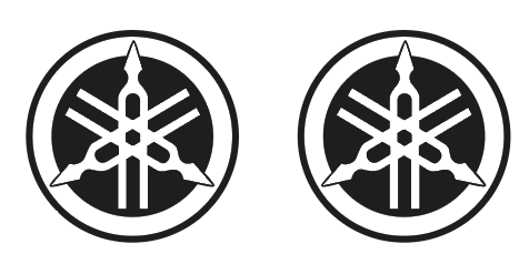 1970-76 Yamaha Fork Logo White Decal