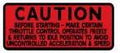 1971 Arctic Cat Puma Tunnel Caution Decal