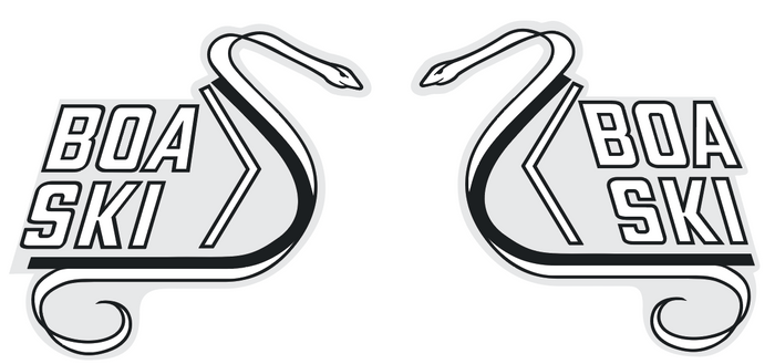 1971 Baby Boa-Ski Hood Decals (5.5" h)