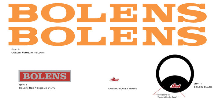 1971 Bolens Sprint 440TR Assorted Decals