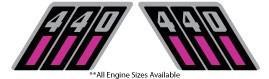 1972 Arctic Cat Panther Engine Size Decals