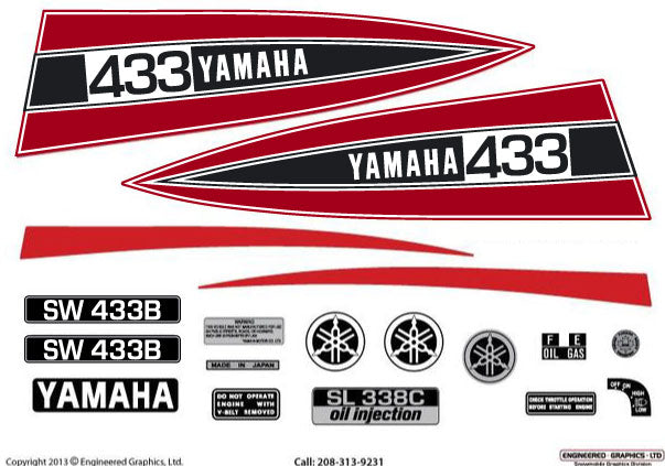 1972 Yamaha Decal Kit - SW 433B