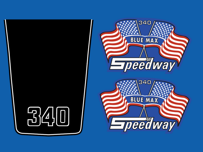 1973, 74 SPEEDWAY 340 Blue Max