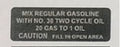 1974 Arctic Cat El-Tigre 295/400 Mix Gasoline Decal