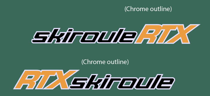 1974 Skiroule RTX Hood Decals
