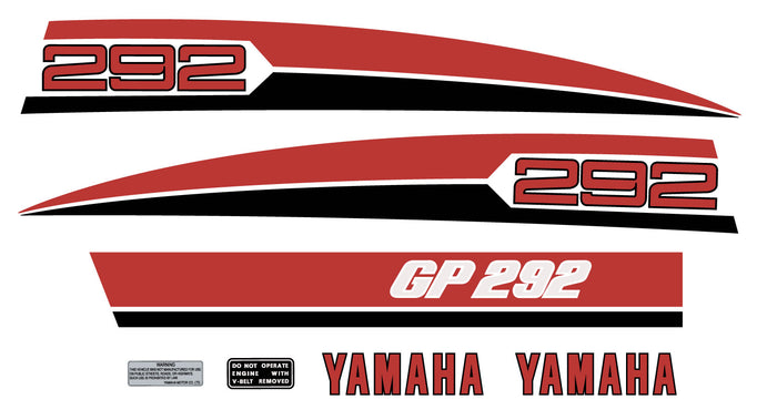 1974 YAMAHA GP 292 Hood Decals