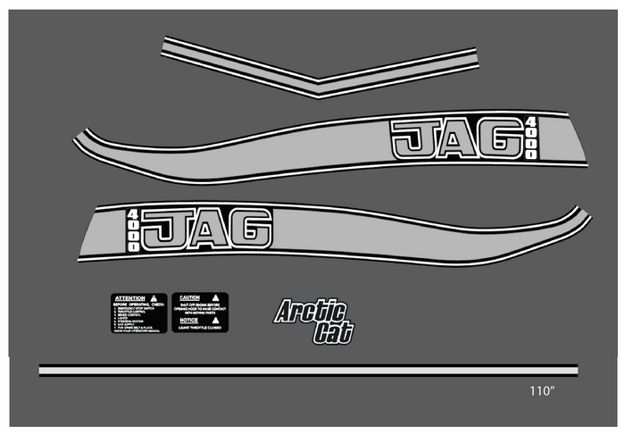 1976 Arctic Cat JAG Decals