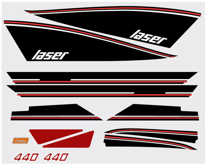 1976 Skiroule Laser Hood / Tunnel Decals