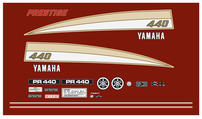 1976 Yamaha Prestige GP 440 Decal Kit