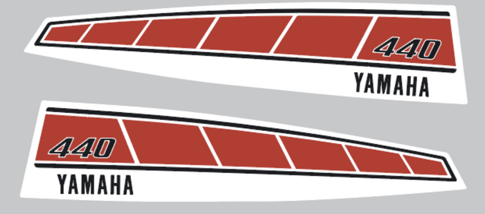 1976 Yamaha SRX Canadian Hood Decals
