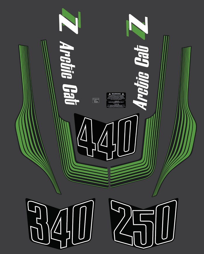 1977 Arctic Cat Z Sno Pro Decal Set