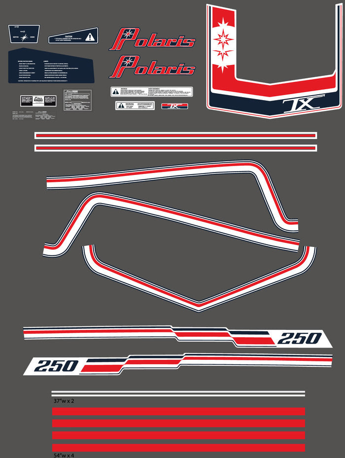 1979 Polaris TX Decal Kit