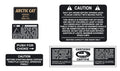 1991 Arctic Cat Kitty Cat Engine Decals