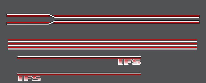 1992 Polaris RXL Red Trailing Arm & Bumper Decals