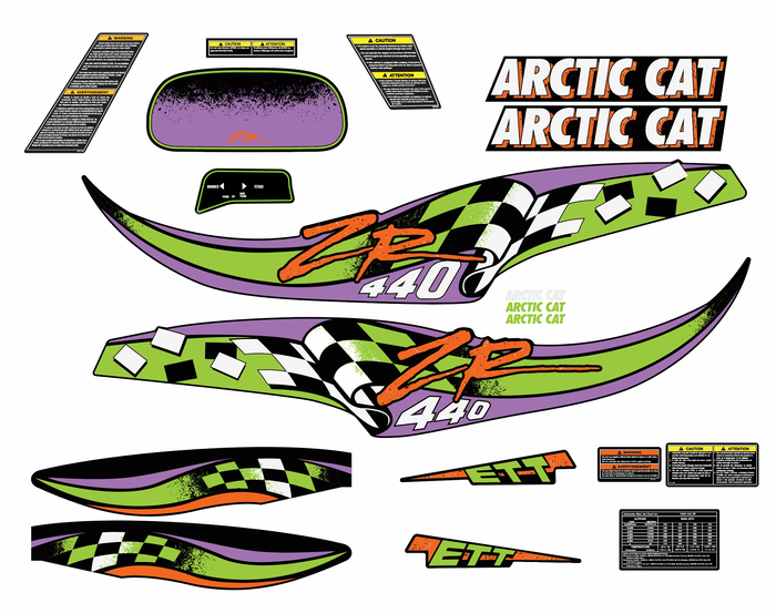 1995 Arctic Cat ZR 440 Decal Kit
