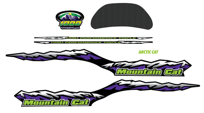 2001 Arctic Cat Mountain Cat 1000 Triple Hood Decal Kit