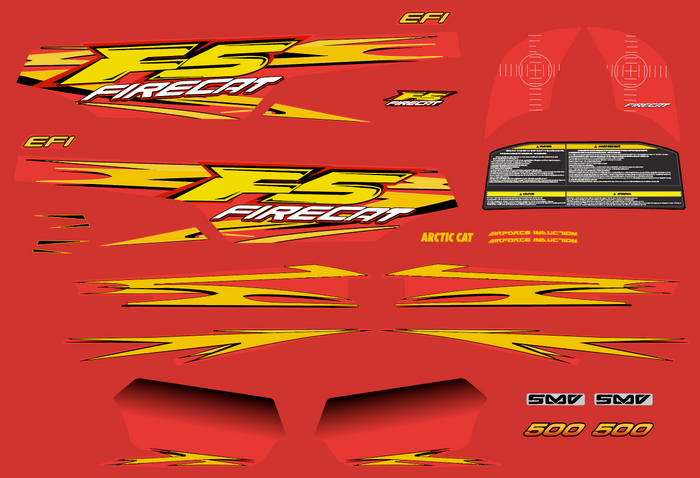 2003 Arctic Cat F5 Red Decal Kit