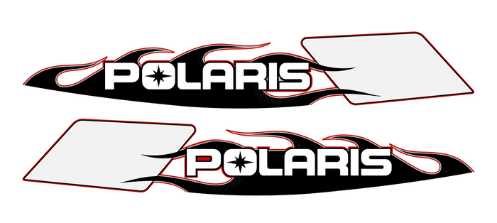 2004 Polaris Pro XR EDGE Hood Number Plate Decals