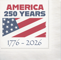 250 YEARS AMERICA BEVERAGE NAPKINS 10"x10" 4-Fold White 2-ply Tissue Coin Embossed 3000ct SKU CP300-25777