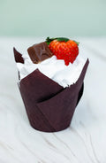 2"x3.5" Brown Medium Tulip Cup, PFAS Free, Greaseproof Paper 1000ct SKU 80013