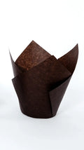 2"x4" Brown Large Tulip Cup, PFAS Free, Greaseproof Paper 1200ct SKU 80021