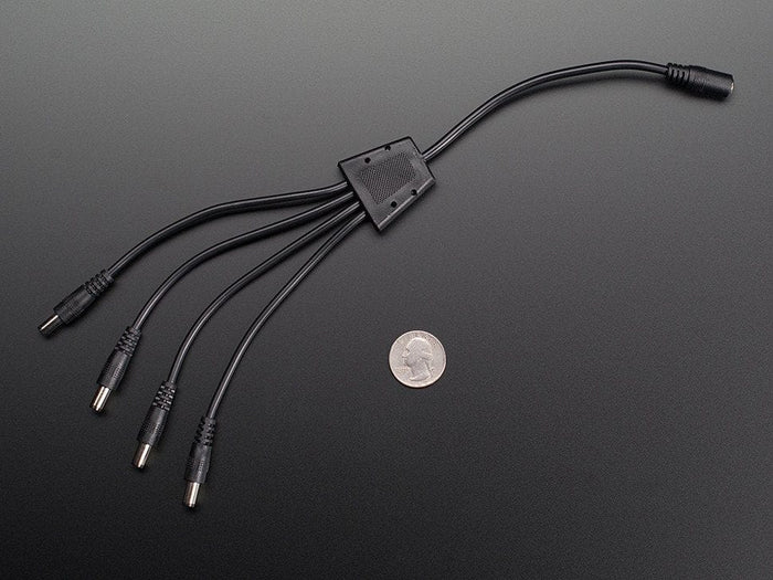 4-Way 2.1mm DC Barrel Jack Splitter by The Pi Hut - The Pi Hut
