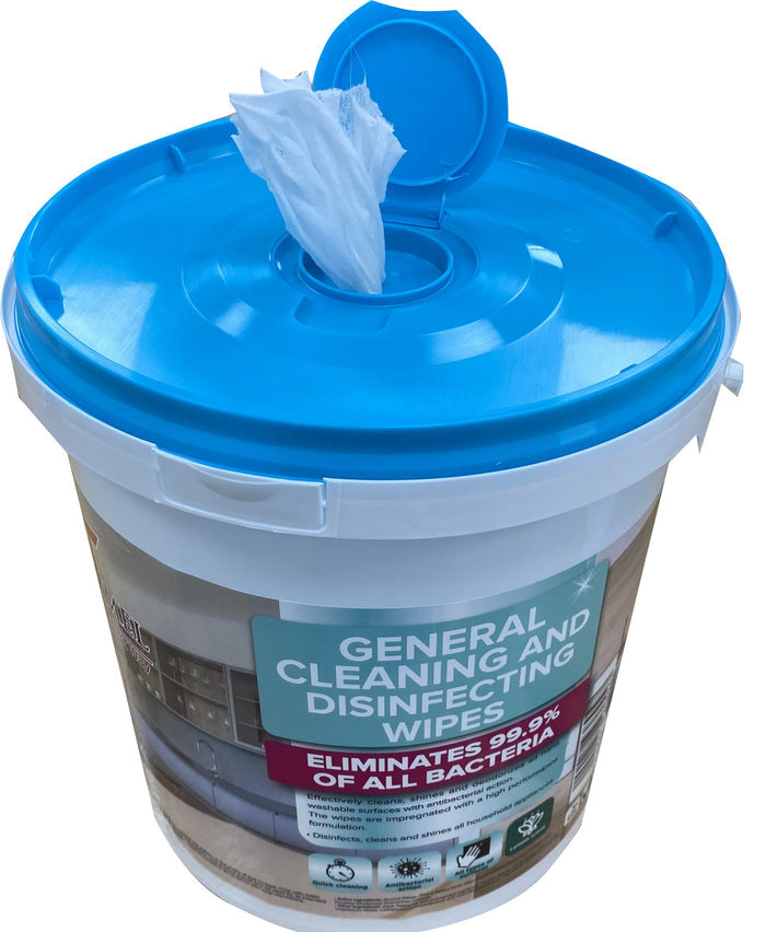 6 Buckets of 300 Vega/Carmel Disinfecting Wipes - 1800 Wipes