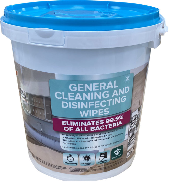 6 Buckets of 300 Vega/Carmel Disinfecting Wipes - 1800 Wipes