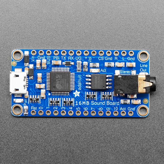 Adafruit Audio FX Sound Board - WAV/OGG Trigger with 16MB Flash by Adafruit - The Pi Hut