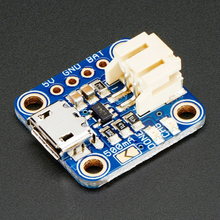 Adafruit Micro-Lipo Charger for LiPo/LiIon Batt w/MicroUSB Jack (v1) by Adafruit - The Pi Hut