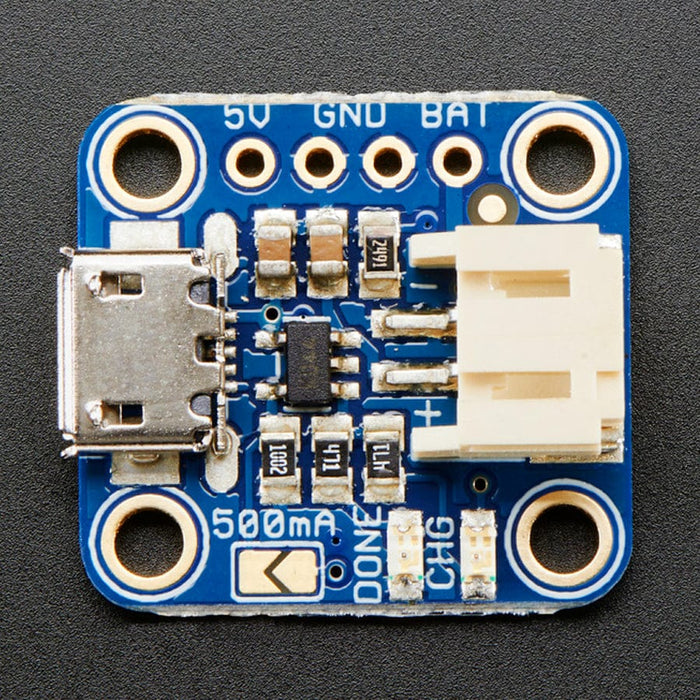 Adafruit Micro-Lipo Charger for LiPo/LiIon Batt w/MicroUSB Jack (v1) by Adafruit - The Pi Hut