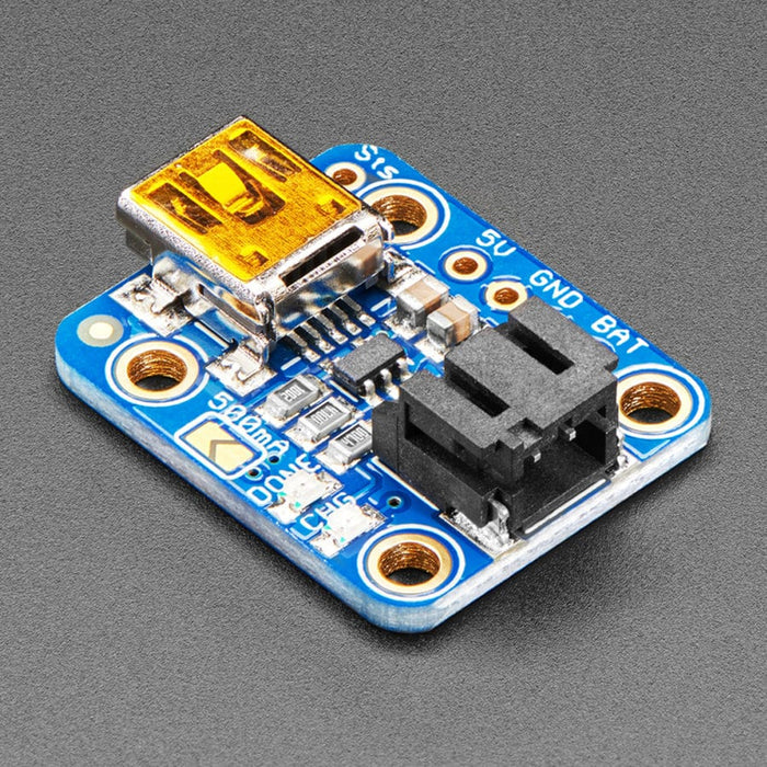 Adafruit Mini Lipo w/Mini-B USB Jack - USB LiIon/LiPoly charger (v1) by Adafruit - The Pi Hut