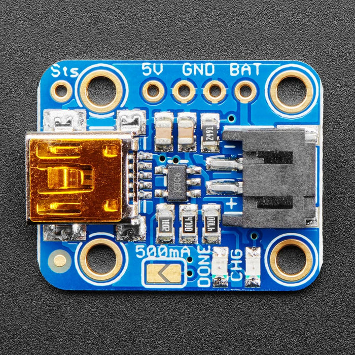 Adafruit Mini Lipo w/Mini-B USB Jack - USB LiIon/LiPoly charger (v1) by Adafruit - The Pi Hut