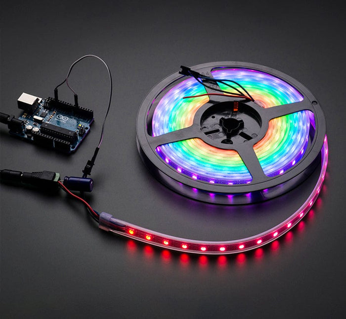 Adafruit NeoPixel Digital RGB LED Strip - 1m 60 LED (BLACK) [Discontinued] by Adafruit - The Pi Hut