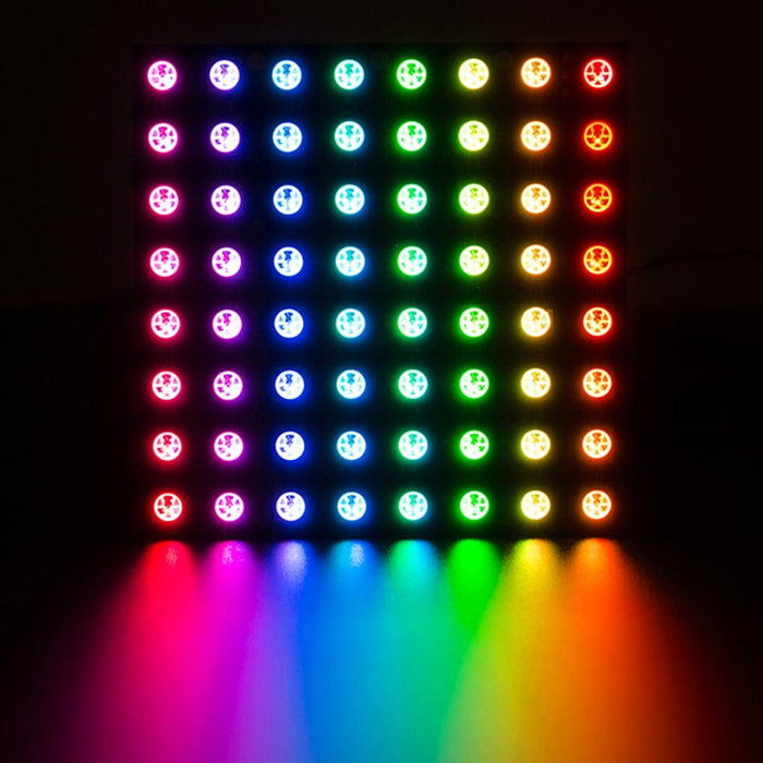 Adafruit NeoPixel NeoMatrix 8x8 - 64 RGB LED Pixel Matrix by Adafruit - The Pi Hut