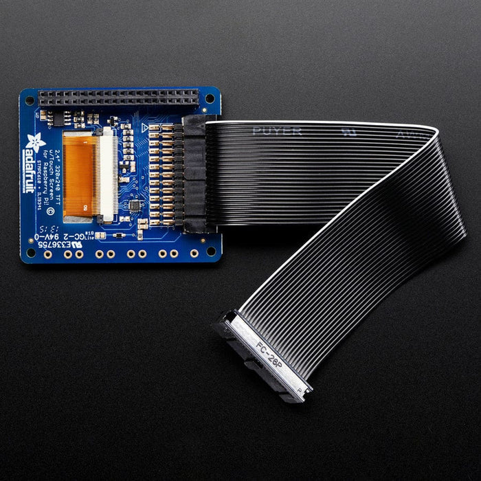 Adafruit PiTFT 2.4" HAT Mini Kit - 320 x 240 TFT Touchscreen by Adafruit - The Pi Hut
