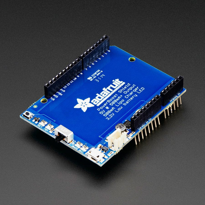 Adafruit PowerBoost 500 Shield - Rechargeable 5V Power Shield by Adafruit - The Pi Hut