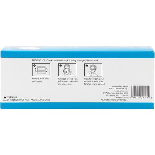 Advantus 3-Ply Disposable Face Masks (39149)