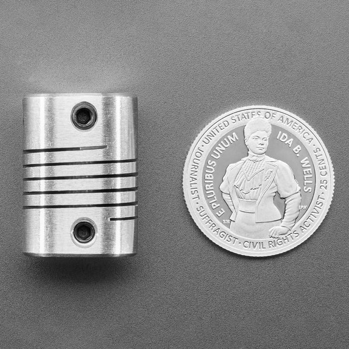 Aluminium Flex Shaft Coupler - 5mm to 5mm by Adafruit - The Pi Hut