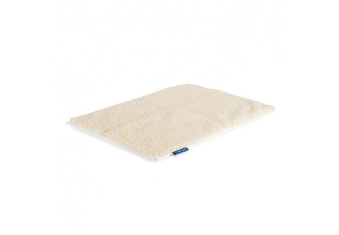 Ancol Sleepy Paws self heating pet pad in cream lamb fleece style fabric, medium size