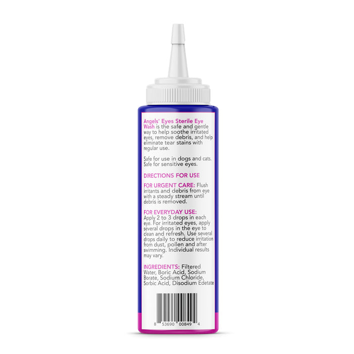 Angels’ Eyes Multi-Purpose Sterile Eye Wash 4 oz for Dogs and Cats