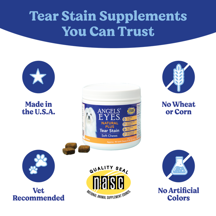 Angels’ Eyes NATURAL PLUS Tear Stain Chew Dogs Chicken 90ct