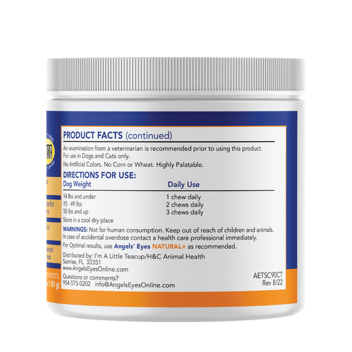 Angels’ Eyes NATURAL PLUS Tear Stain Chew Dogs Chicken 90ct