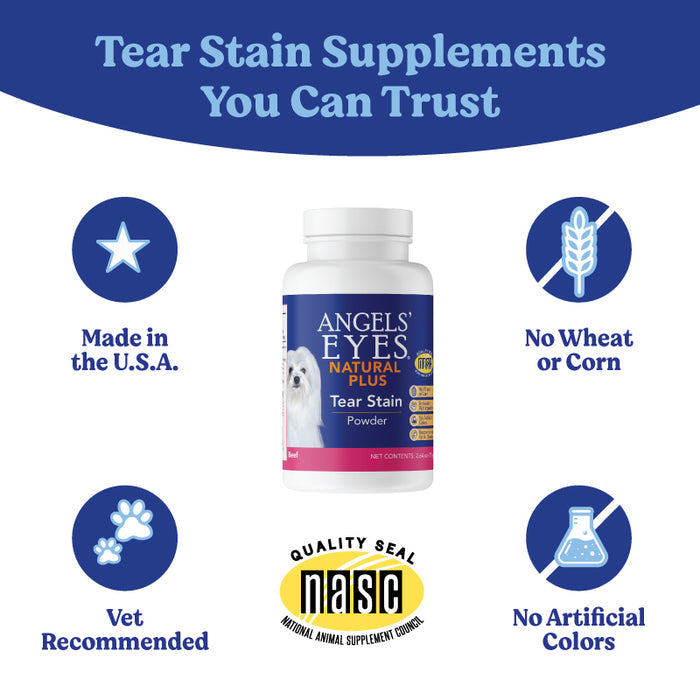Angels’ Eyes NATURAL PLUS Tear Stain Powder, Beef Flavor